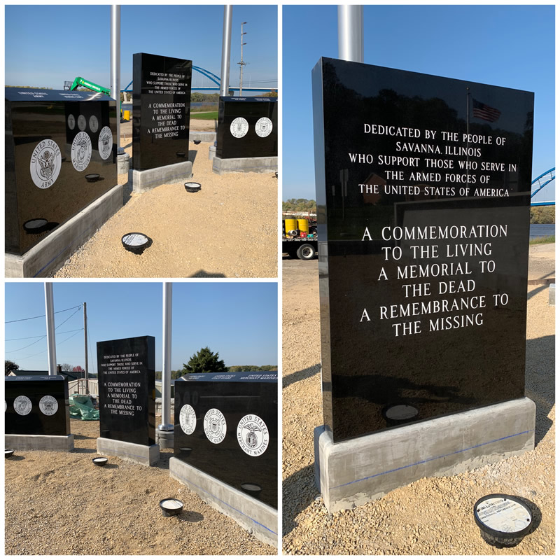 Monuments in place and cleaned up.