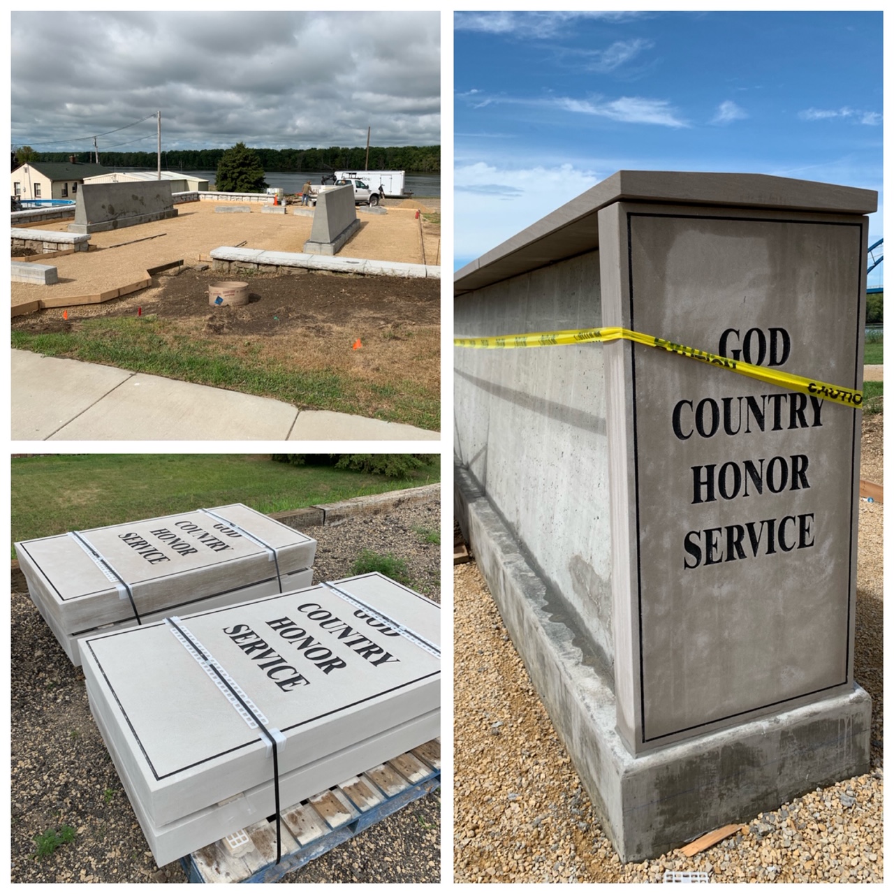 Paver Endv Caps and Tops in place.