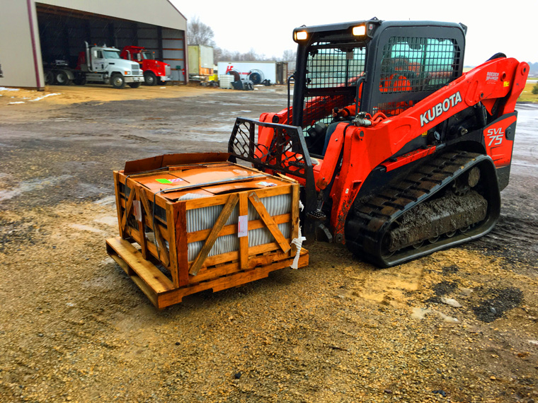 Receiving the first batch of Pavers we ordered.
