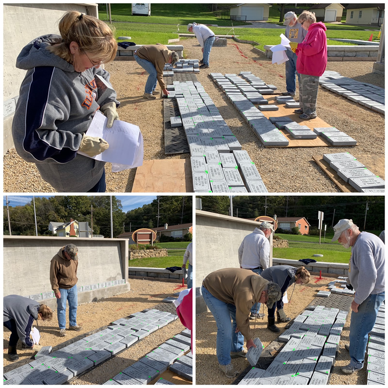 Volunteers Sorting Pavers
