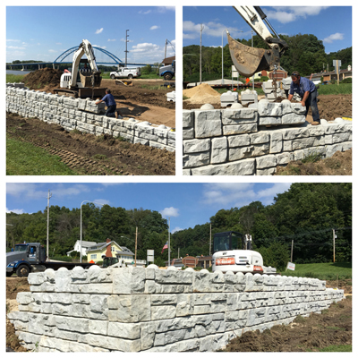 Retaining Wall Progress 8-30-2018